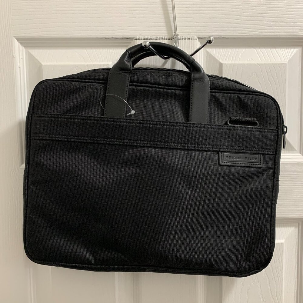 Briggs & Riley Men's Black Ballistic Nylon Briefcase Portfolio/Laptop Bag.
